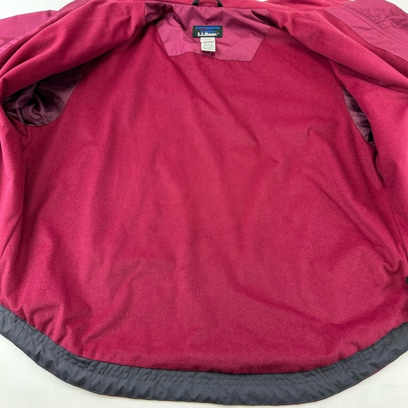 LL Bean wine black womens nylon soft shell zip front windbreaker jacket Large - Picture 4 of 9